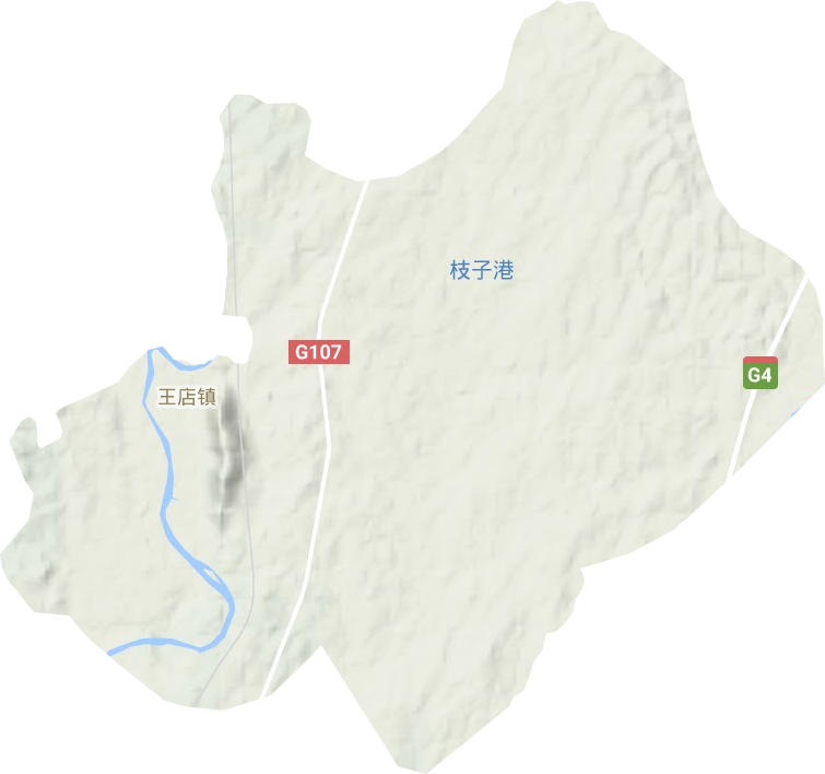 王店镇地形地图