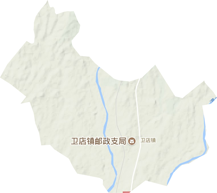卫店镇地形地图