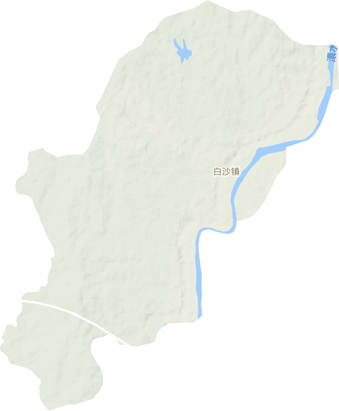 白沙镇地形地图