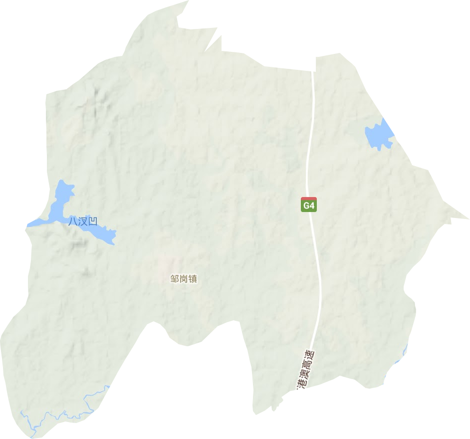 邹岗镇地形地图