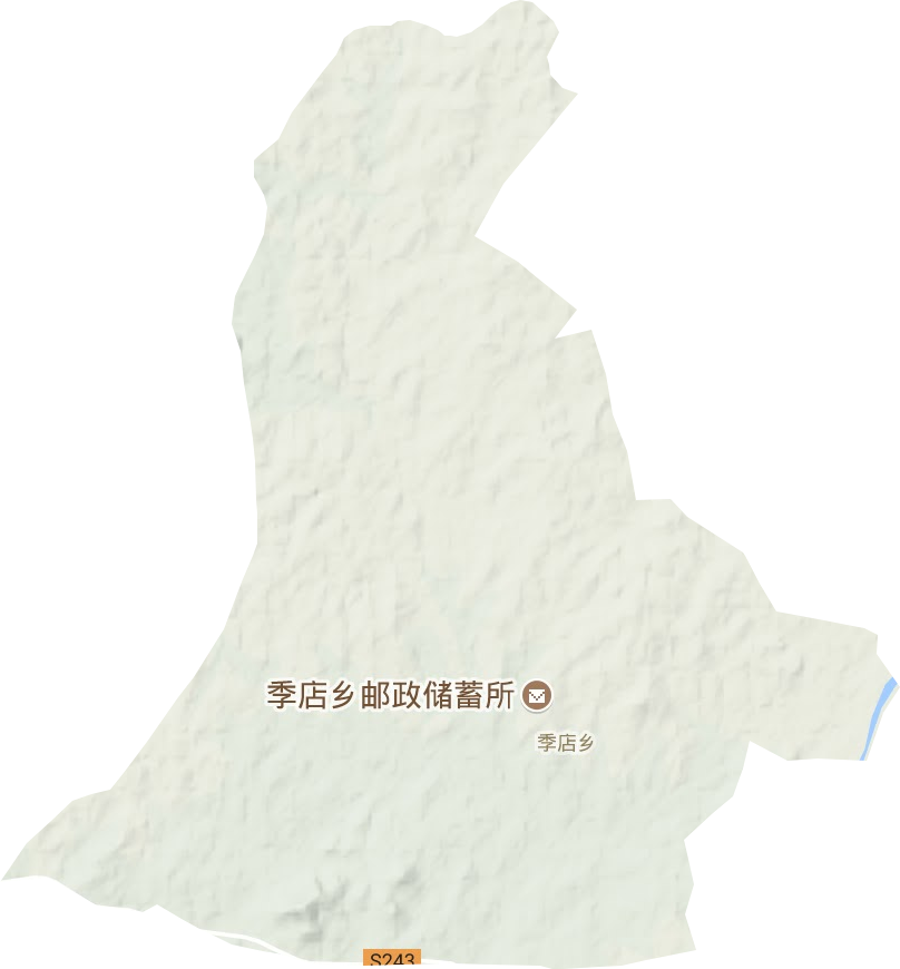 季店乡地形地图
