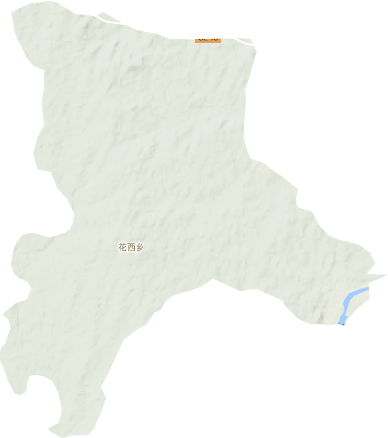 花西乡地形地图