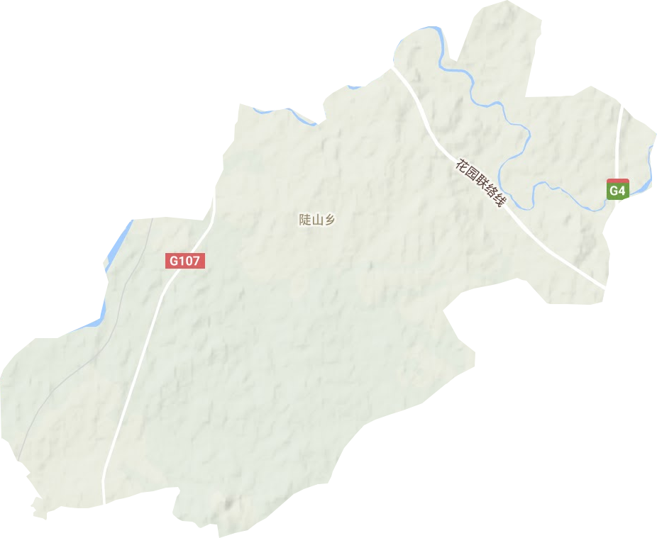 陡山乡地形地图