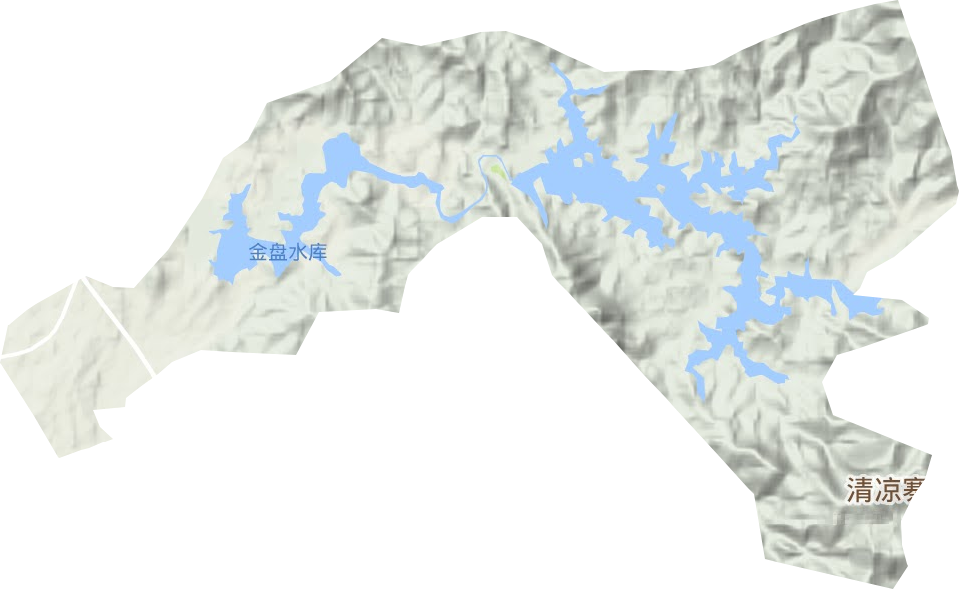 观音湖生态文化旅游渡假区地形地图