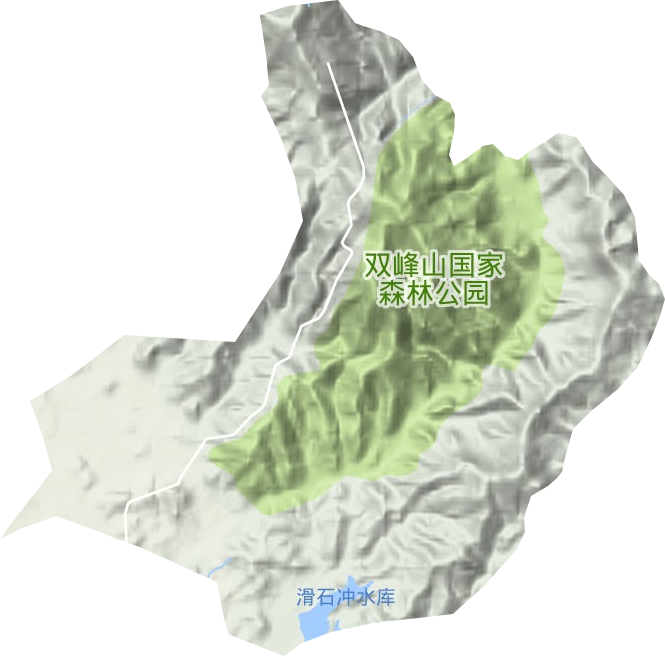 双峰山旅游渡假区地形地图