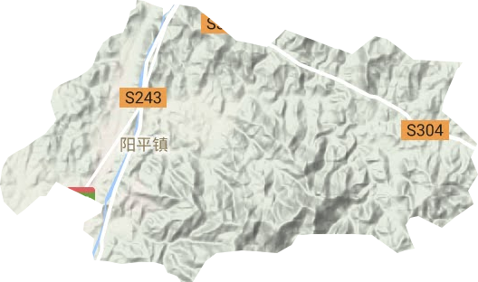 阳平镇地形地图