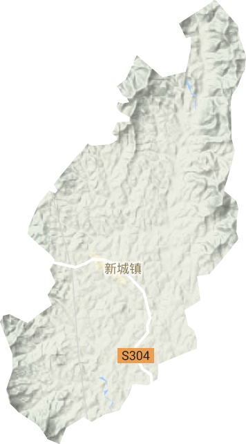 新城镇地形地图