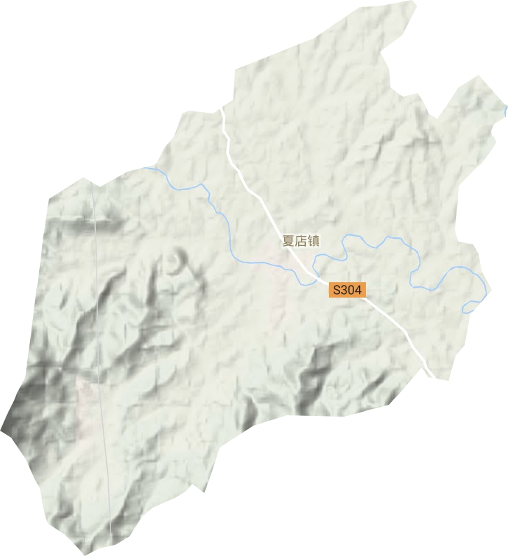 夏店镇地形地图