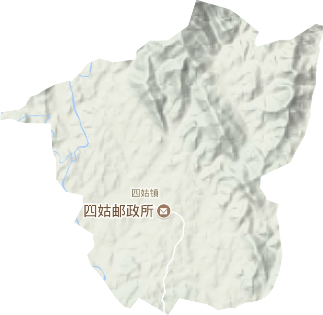 四姑镇地形地图