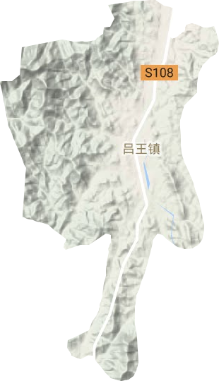 吕王镇地形地图