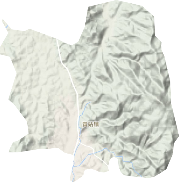 黄站镇地形地图