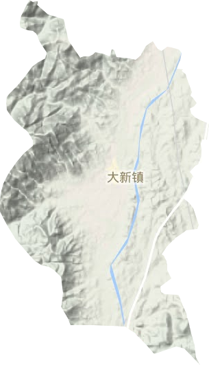 大新镇地形地图