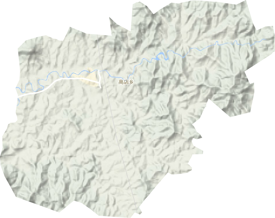 高店乡地形地图