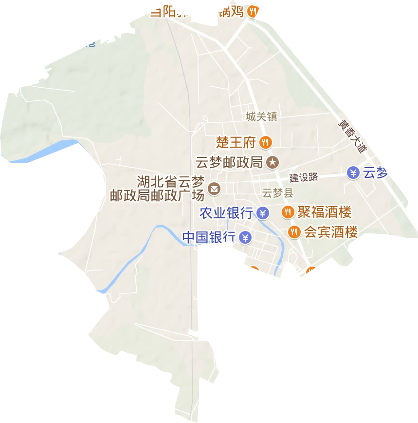 城关镇地形地图