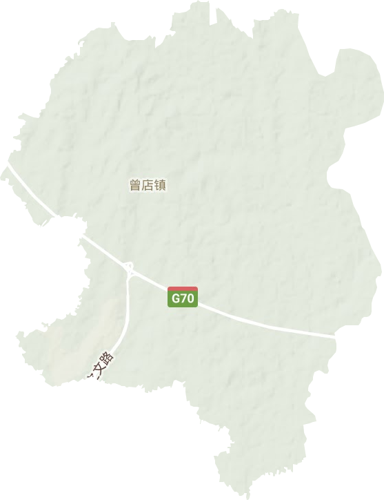 曾店镇地形地图