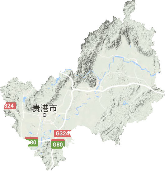 贵港市地形地图