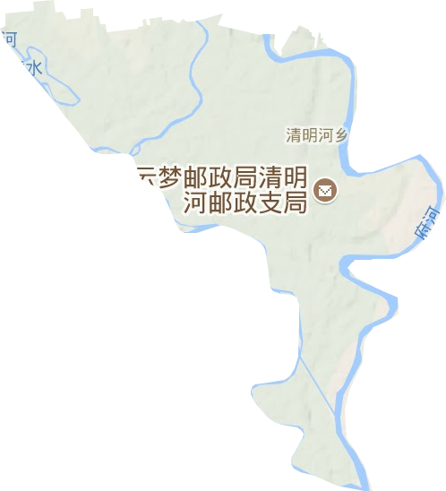 清明河乡地形地图