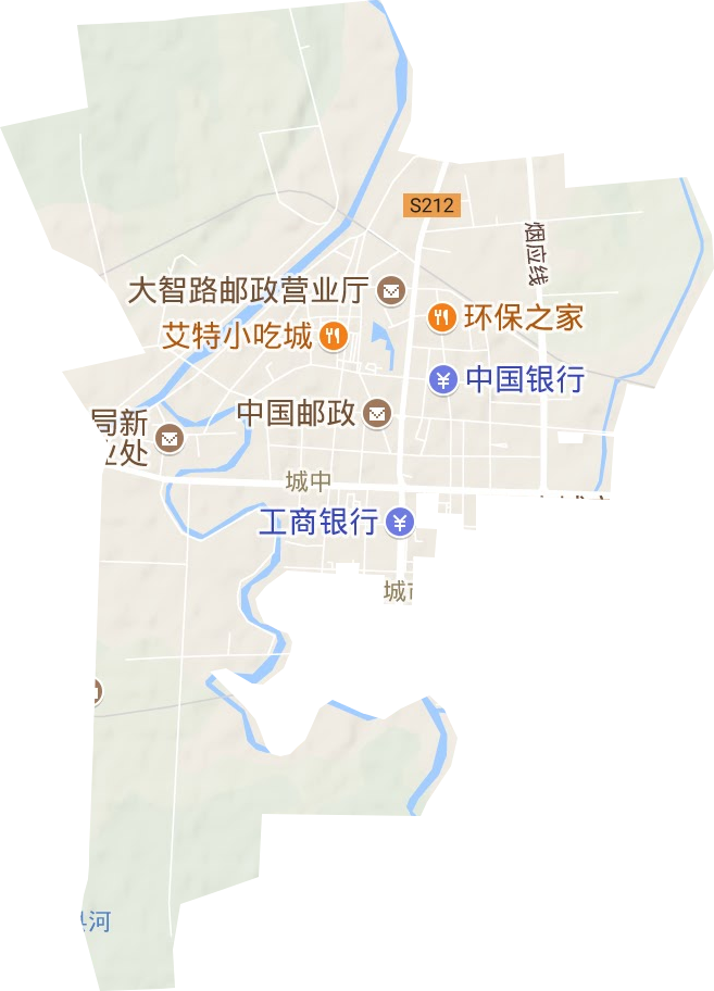 城中街道地形地图
