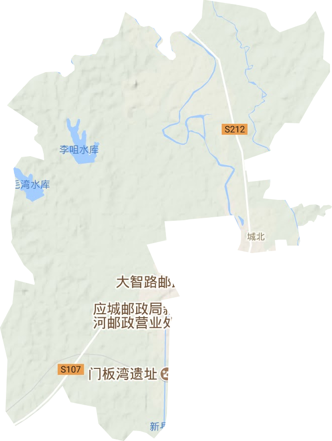 城北街道地形地图