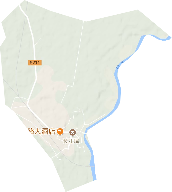 长江埠街道地形地图