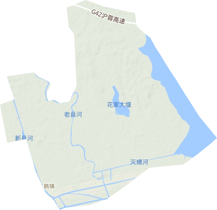 天鹅镇地形地图