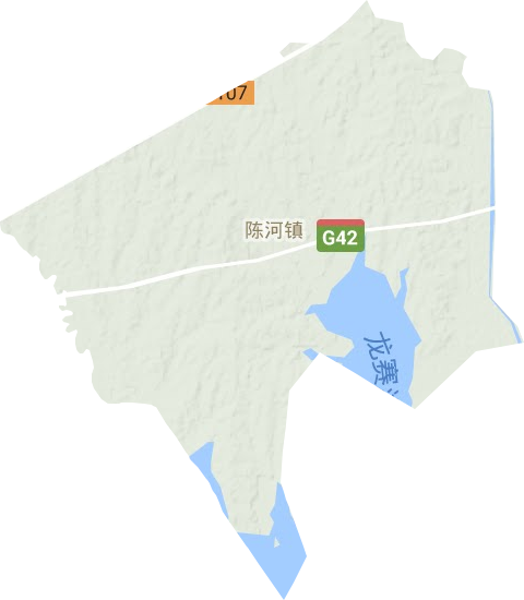 陈河镇地形地图