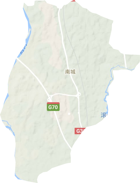 南城街道地形地图