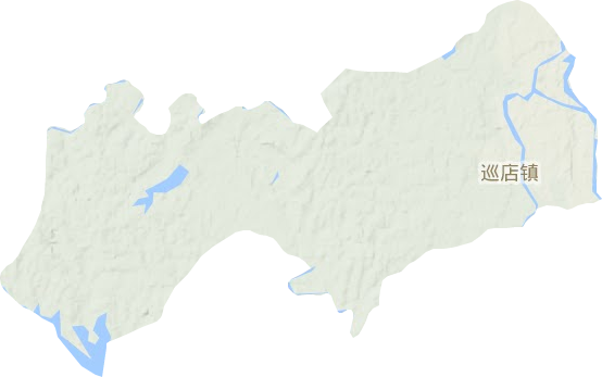 巡店镇地形地图
