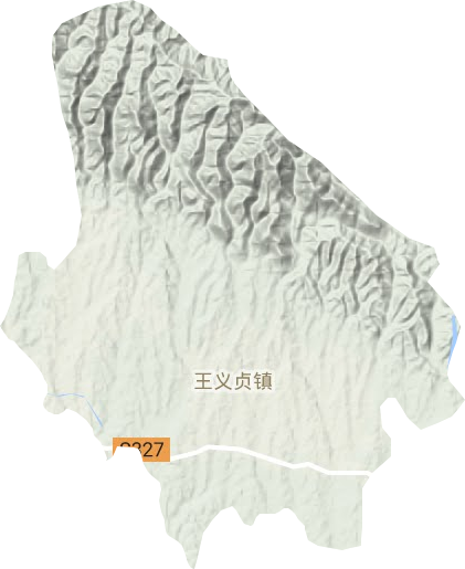 王义贞镇地形地图