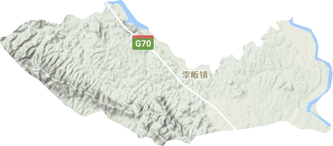 孛畈镇地形地图