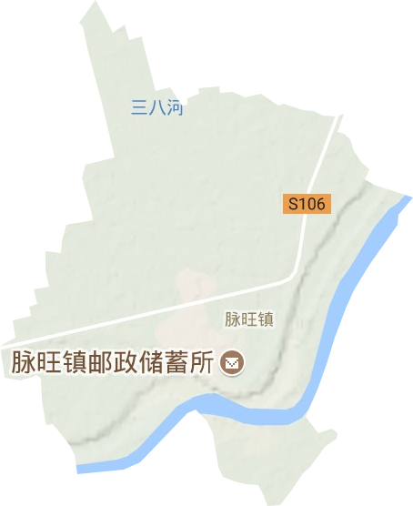 脉旺镇地形地图