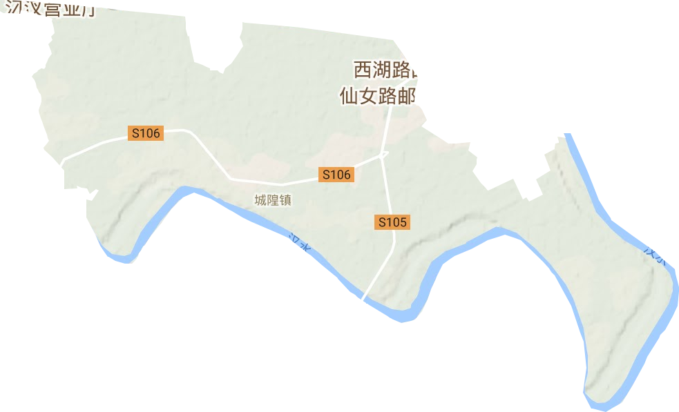 城隍镇地形地图