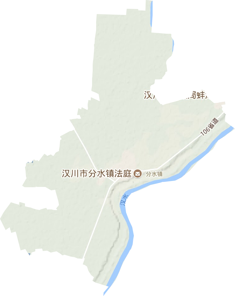 分水镇地形地图