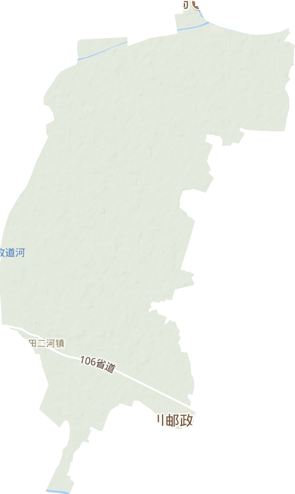 田二河镇地形地图