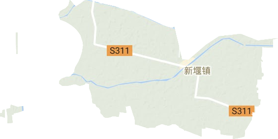 新堰镇地形地图