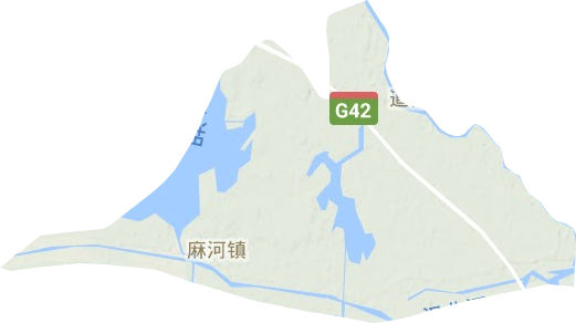麻河镇地形地图