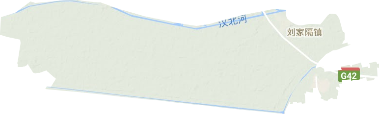 刘家隔镇地形地图
