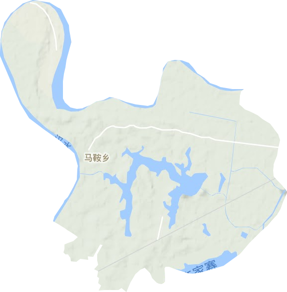 马鞍乡地形地图