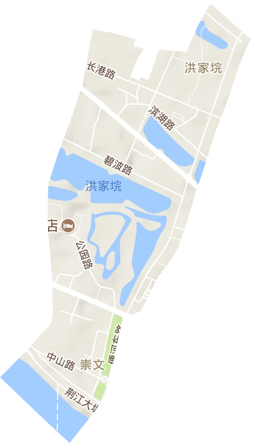 崇文街道地形地图