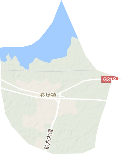 锣场镇地形地图