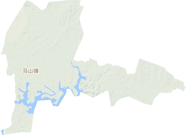 马山镇地形地图