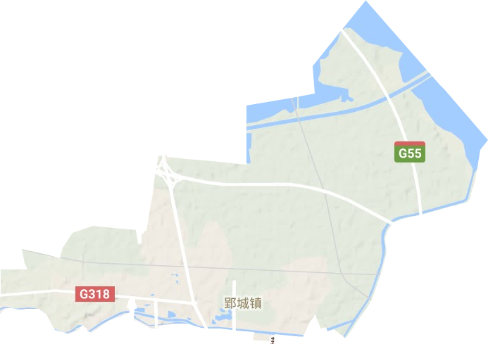 郢城镇地形地图