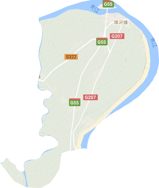 埠河镇地形地图