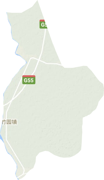 夹竹园镇地形地图