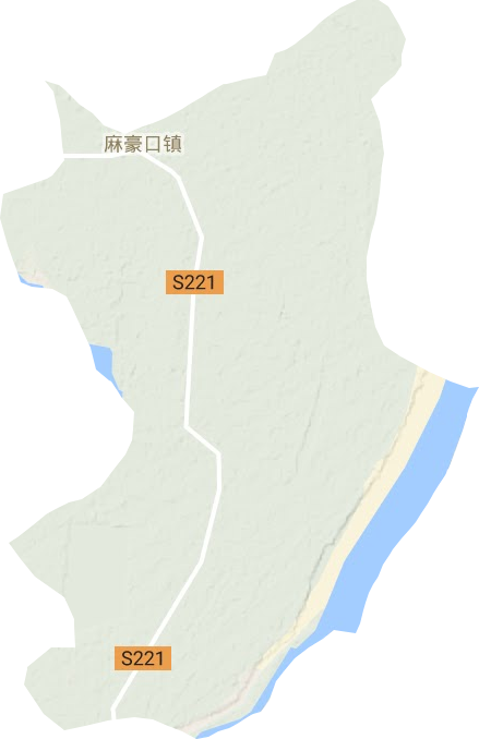 麻豪口镇地形地图