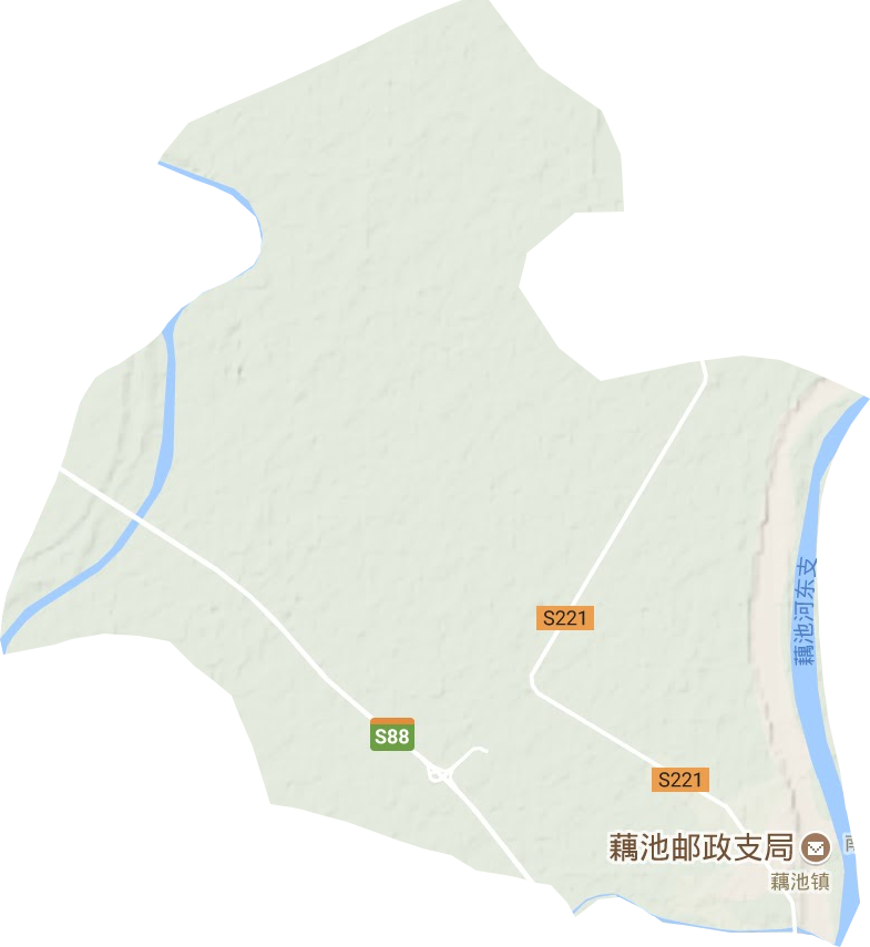 藕池镇地形地图