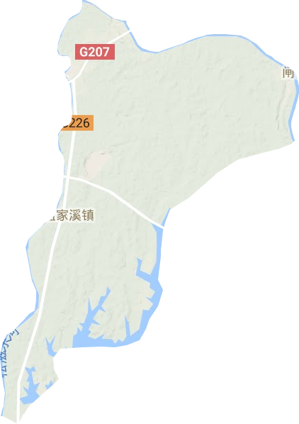 孟家溪镇地形地图