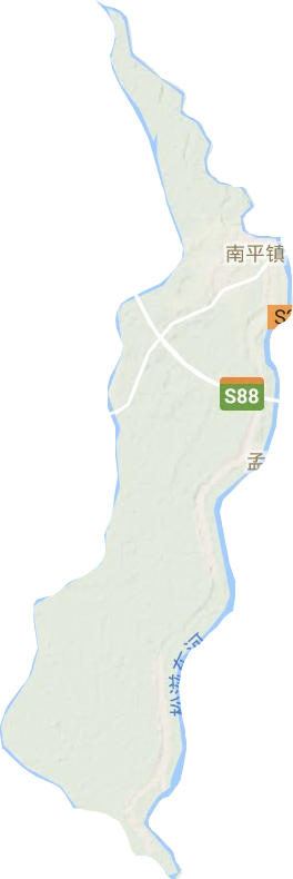 南平镇地形地图