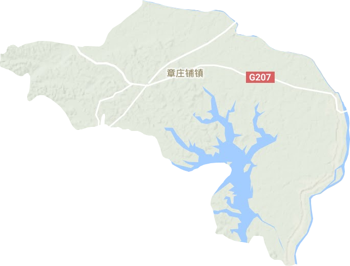 章庄铺镇地形地图