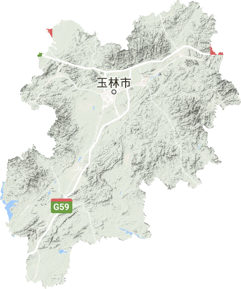玉林市地形地图